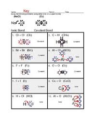 Nitrogen is in the middle! Covalent And Ionic Bonds Worksheet Teachers Pay Teachers