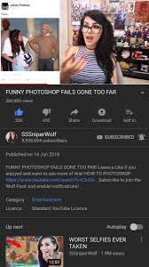 Sssniperwolf course provides a comprehensive and comprehensive pathway for students to see progress after the end of each module. Funny Photoshop Fails Youtube
