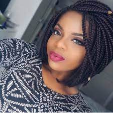 Unique African Hair Braiding Styles For Round Faces African Braid Hairstyles For Round Face African Braid Bob Braids Braids For Black Women Braided Hairstyles