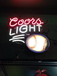 Neon Beer Sign Coors Light Baseball Neon Beer Signs Sports Signs Coors Light