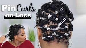 Curls look really nice on any hair color and more so on the dark hair. Here Is A Great Way To Make Pin Curls On Microlocs Look Comfortable And Awesome African American Hairstyle Videos Aahv