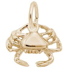 rembrandt crab charm 10k yellow gold