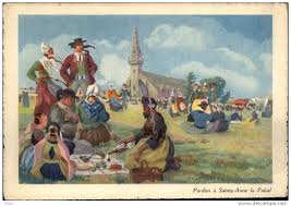 29 Sainte Anne La Palud Procession Pardon Breton Costumes Bretons Aquarelle De Guillaume Peinture Bretonne Bretagne Breton