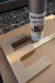 Spray Paint And The Paper Mache Letters Look Like The Anthropologie Ones Diy Zinc Letters Metal Letters Crafty Diy