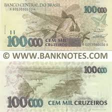 Doing business in brasil money matters and banking. Brazil 100000 Cruzeiros 1993 Brazilian Currency Banknotes South American Paper Money Coin Collecting Pictures Of Bank Notes Images Photos