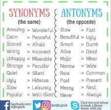Basic Synonyms And Antonyms Vocabulary English Pdf Docs Learn English Words English Writing Skills Synonyms And Antonyms