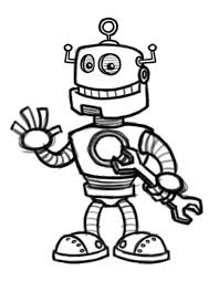 Black And White Robot Drawing Robot Google Search Robot Sketch Robot Craft Robot Illustration
