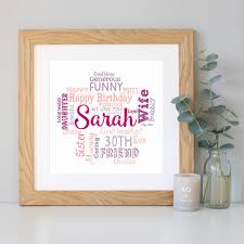 Explore special 30th birthday gifts. Personalised 30th Birthday Gift For Her By Hope And Love Notonthehighstreet Com