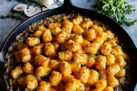 Inspired by the flavors of a crab boil, with lots of old bay seasoning, the dish transcends. Tater Tot Hotdish 2 Ways With And Without Canned Soup A Farmgirl S Dabbles