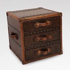 Leather alligator style oak trimmed trunk or coffee table. Leather Trunk End Table Ideas On Foter