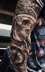 Skull Full Sleeve Tattoo Full Skull Skulltattoosleeve Sleeve Tattoo In 2020 Tattoo Vorlagen Arm Tattoo Vorlagen Arm Tattoo