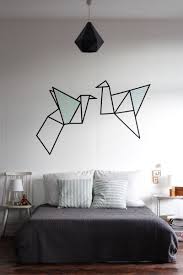 Washi Tape Wall Decor Origami Birds Washi Tape Decor Tape Wall Art Washi Tape Wall