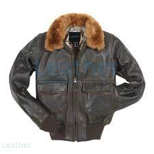 Ladies Fur Collar Bomber Jacket Leather Bomber Jacket Women Fur Leather Jacket Leather Flight Jacket