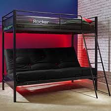 I decided to make a bunk bed for my room as it is small and i need a desk.  i'm a beginner at woodworking and i need some help. X Rocker Stronghold Triple Sleeper Gaming Bunk Bed With Futon Cushion Included Metal Frame Single 3ft High Bed Double 4ft6 Futon Sofa Base Kids Bedroom Amazon Co Uk Home Kitchen