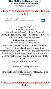 Just In Case You Need The Lyrics Kevin G Mean Girls Mean Girls Soundtrack Kevin G Mean Girls Rap Lyrics