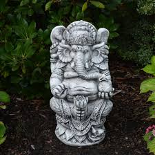 Religious statues, stone garden statues. Ganesha The Divine Black Statue Gartendekoparadies De