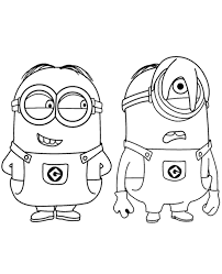Tom, mark and phil in this beautiful picture are tom, mark and phil. Two Minions Printable Coloring Page Topcoloringpages Net