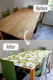 Round table top table tops custom table top only. How To Use Wallpaper To Decoupage A Table Top Pillar Box Blue
