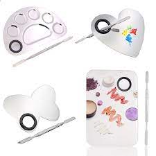 4 Tipi Profesyonel Makyaj Araci Takimi Paleti Paslanmaz Celik Tirnak Makyaj Karistirma Paleti Spat Makeup Nails Art Makeup Mixing Palette Stainless Steel Nails