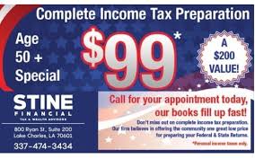 4.2 based on 34 votes. Tax Preparation Discount By Stine Financial In Lake Charles La Alignable