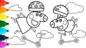 Check spelling or type a new query. Scooters Peppa Pig Coloring Pages 1080p Coloring Peppa And George Youtube