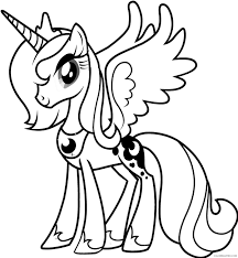 It stars a unicorn pony named twilight sparkle, a student of princess celestia, the ruler of the magical land of equestria. My Little Pony Coloring Pages Princess Luna Coloring4free Coloring4free Com