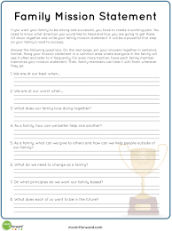 Personal Vision Statement Examples Pdf In 2020 Family Mission Statements Family Mission Family Therapy Activities