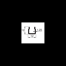 Pour profil à parclose 73513q barre de 6m aluminium anodisé fin. Profile A Froid En U Pareclose 12x12x12x1 25 Acier Galvanise