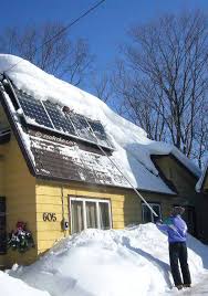 Aluminum handle snow removal tool with 15 ft. Remove Snow From Solar Panels With The Snow Pro Soft Roof Rake