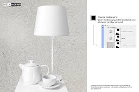 Lamp And Tea Set Mockup Surface Design Tea Set Lamp
