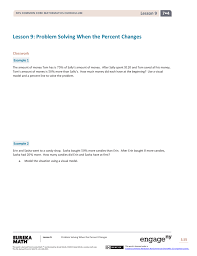 She says that it does seem that those involved in spiritual practices are often the most resistant to the daily news barrage. Grade 7 Mathematics Module 4 Topic B Lesson 9