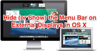 Uncheck the option called displays have separate spaces. How To Hide The Menu Bar On External Secondary Displays In Mac Os X Osxdaily