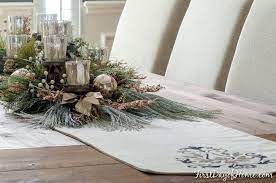 This sweeping pine branch garland is adorned with just enough. How To Make A Mercury Glass Holiday Centerpiece That Pops