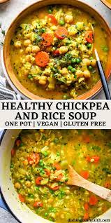 Nourishing Chickpea And Rice Soup Vegetarian Recipe Soup Recipes Healthy Vegetarian Healthy Soup Recipes Clean Eating Vegetarian Soup Recipes