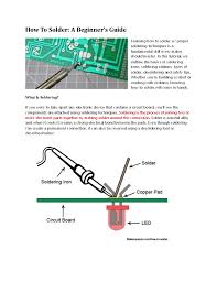 How to Solder: Essential Techniques for Beginners - Studocu