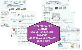 Fen Bilimleri 6 Sinif Ses Ve Ozellikleri Konusu Soru Cevapli Calisma Ders Notu Biyoloji Dersi Biyoloji Kimyasal Degisim