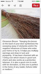 Dried cinnamon sticks dried raffia small ivory tags embroidery thread scissors hot glue gun glue sticks. Cinnamon Broom Brings Good Luck Cinnamon Broom Broom Luck