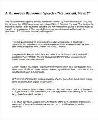 Comic question very funny for farewell day party in school? Free 7 Retirement Speech Examples Samples In Pdf Examples