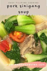 Pork Sinigang Soup Shannon Bytes Recipe Pork Ribs Sinigang Recipe Pork Sinigang Sinigang Recipe