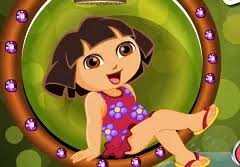 Dora she is very much interested in playing with water. Cute Dora Bathing Dora Games