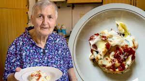 Pasta Grannies Enjoy Rina S Baked Spinach Ham Cheese Pasta Rolls Called Capriccio Youtube Ham And Cheese Pasta Ham And Cheese Cheese Pasta