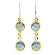 Glacier topaz, exclusive to jewelry television, is the perfect blend of the sky and the arctic ocean, along with fiery brilliance and luster reminiscent of diamonds. Positano Sky Blue Topaz Gold Drop Earrings Vintouch Italy Wolf Badger