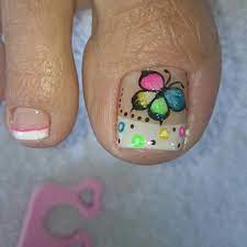 Para la decoración de tus uñas de los pies. Mariposa Una Decoradas De Los Pies Decorados De Unas