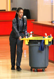 A janitor is responsible in keeping the work space clean and safe for all staff and visitors. Rihanna Wears Janitor S Uniform Filming Ocean S Eight People Com