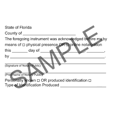 A notary acknowledgment is a sworn statement made by a notary public that claims a specific person signed a form. Florida Notary Certificates Acknowledgment Certificate Stamp