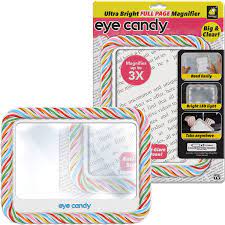 Amazon.com: Eye Candy Ultra Bright Full Page Magnifier and Book Light, As  Seen On TV Anti Glare Reading Light Makes Pages 3X Bigger with Dimmable  Brightness : Tools & Home Improvement