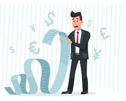 Image of someone holding a water bill with a shocked expression