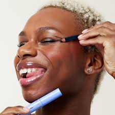 Keon is giving us a bold, beautiful blue look with our Cream and Chrome  eyeliner in Sapphire & Silver 💙🩶 Paired with our Dream Warrior mascara to  complete this iconic look 💫