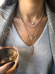 6 50ct Graduated Tennis Necklace In 2021 Tennis Necklace Necklace Layering Diamond Necklaces