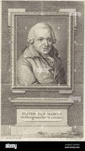 Portrait of Pieter Jan Marcus, mayor of Leiden, Netherlands., print maker:  Reinier Vinkeles (I), (mentioned on